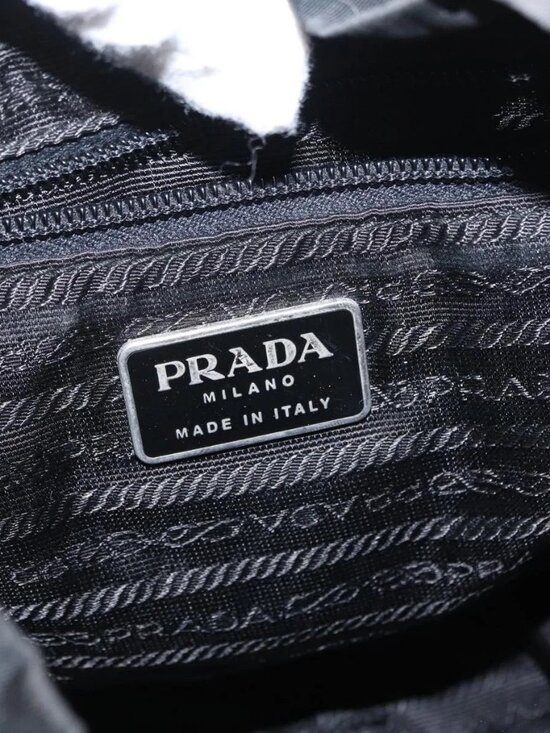 PRADA Backpack Nylon Black Silver Auth yk main image 14